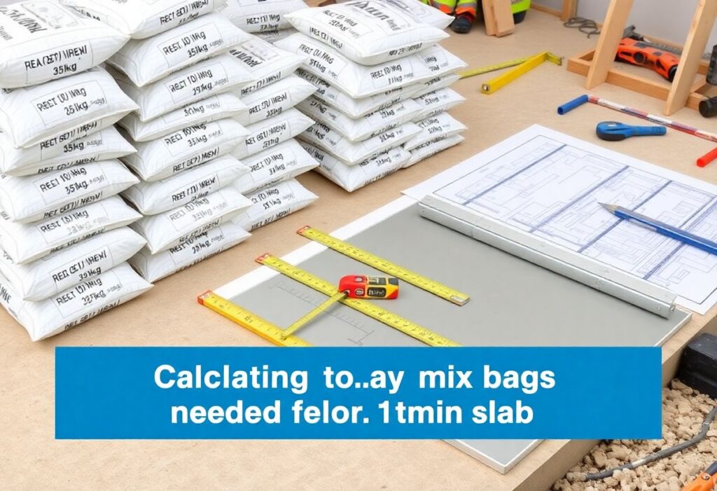 combien de sac de beton tout pret pour 1m2