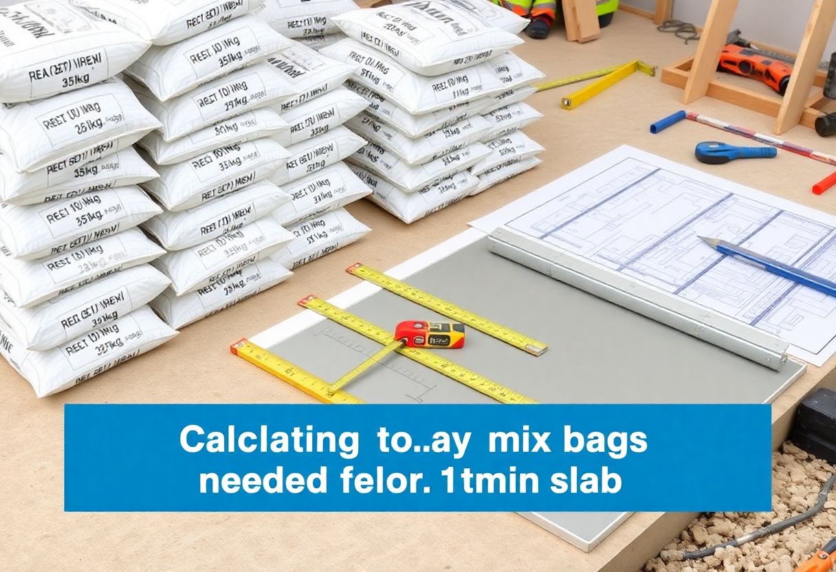 combien de sac de beton tout pret pour 1m2