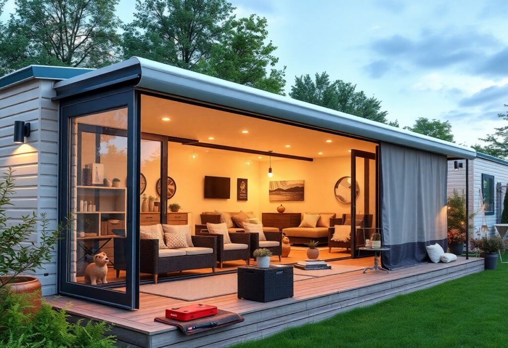 comment fermer une terrasse de mobil-home