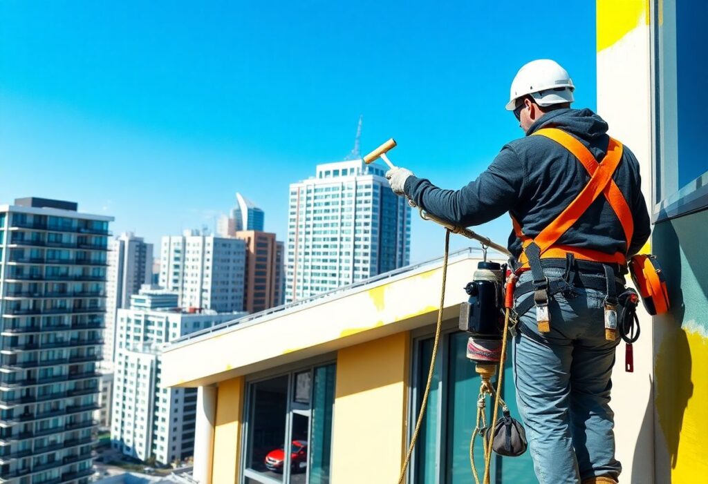 comment peindre une façade sans échafaudage