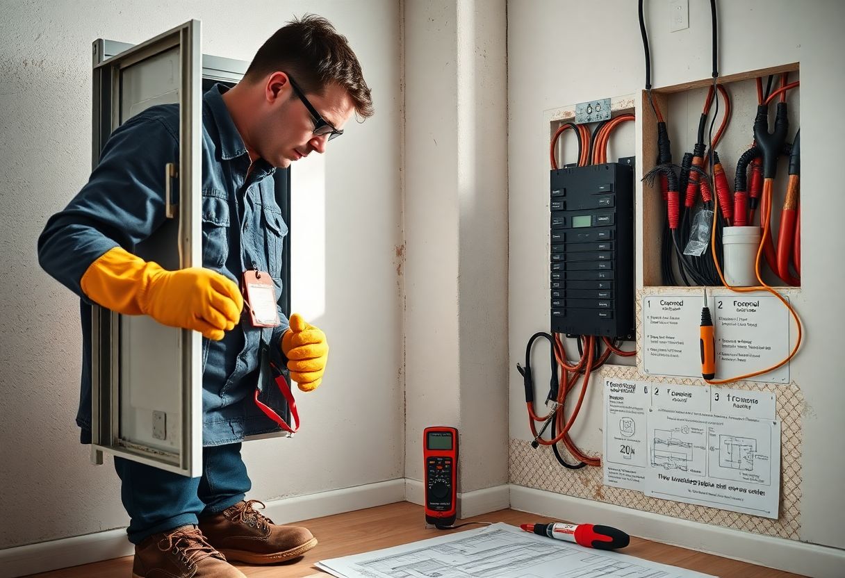 condamner fil électrique dans mur