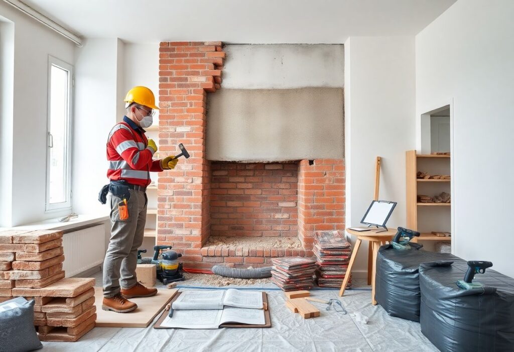 enlever le bas d'un conduit de cheminée