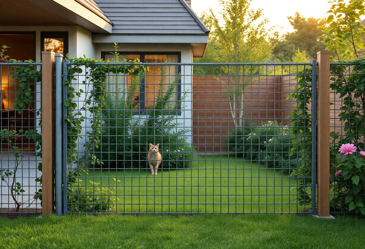 fabriquer clôture anti fugue chat