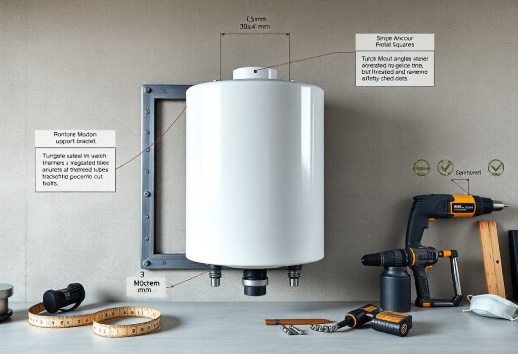 fabriquer support chauffe eau
