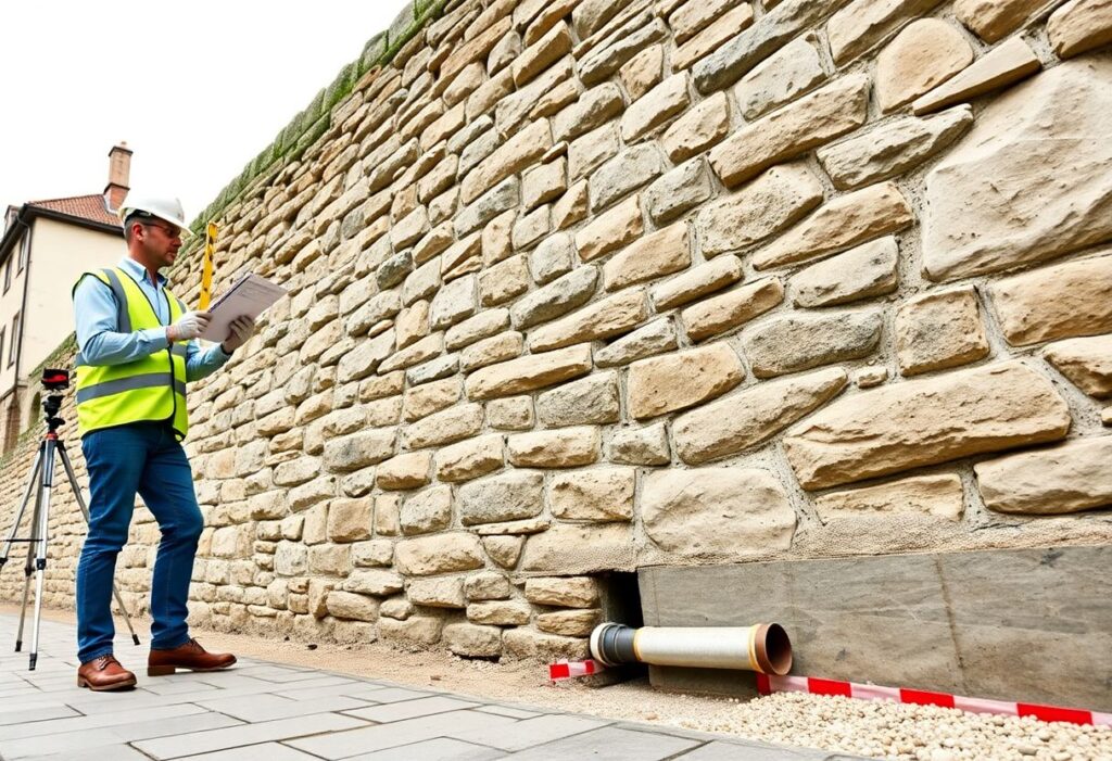 renforcer un mur en pierre qui penche