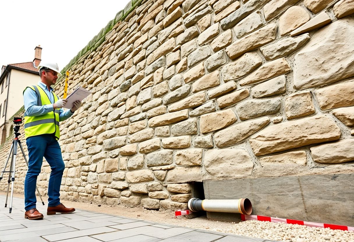renforcer un mur en pierre qui penche