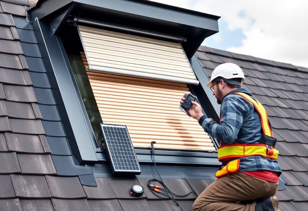 volet velux solaire descend puis remonte