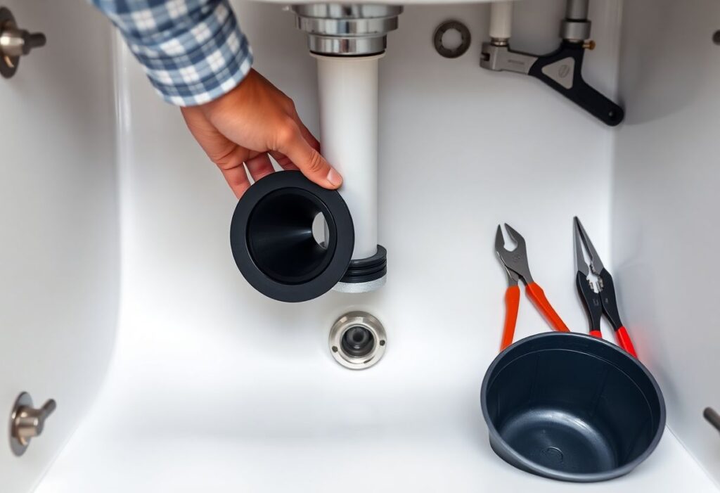 comment mettre un joint conique de siphon