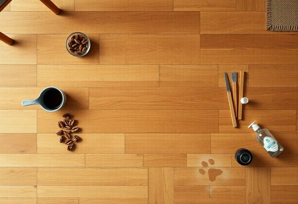 rayures parquet en bois