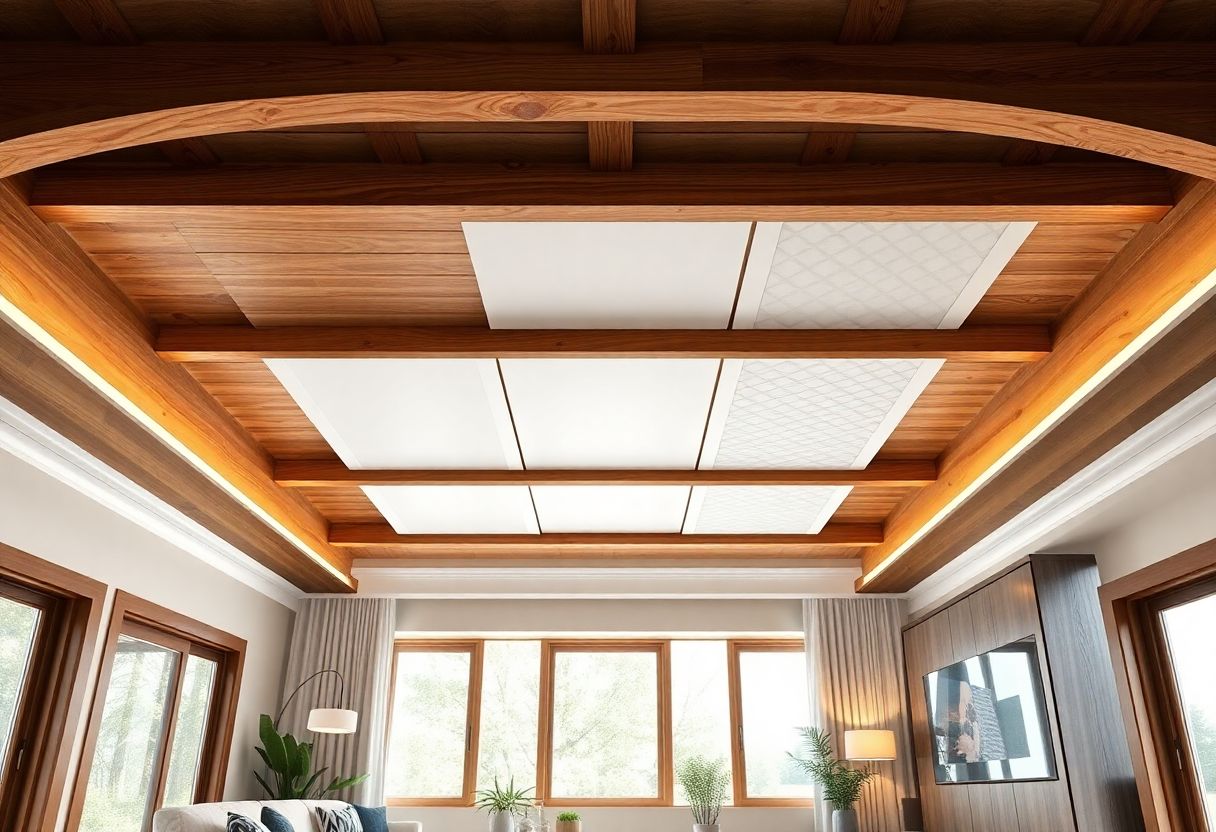 habillage plafond entre poutre