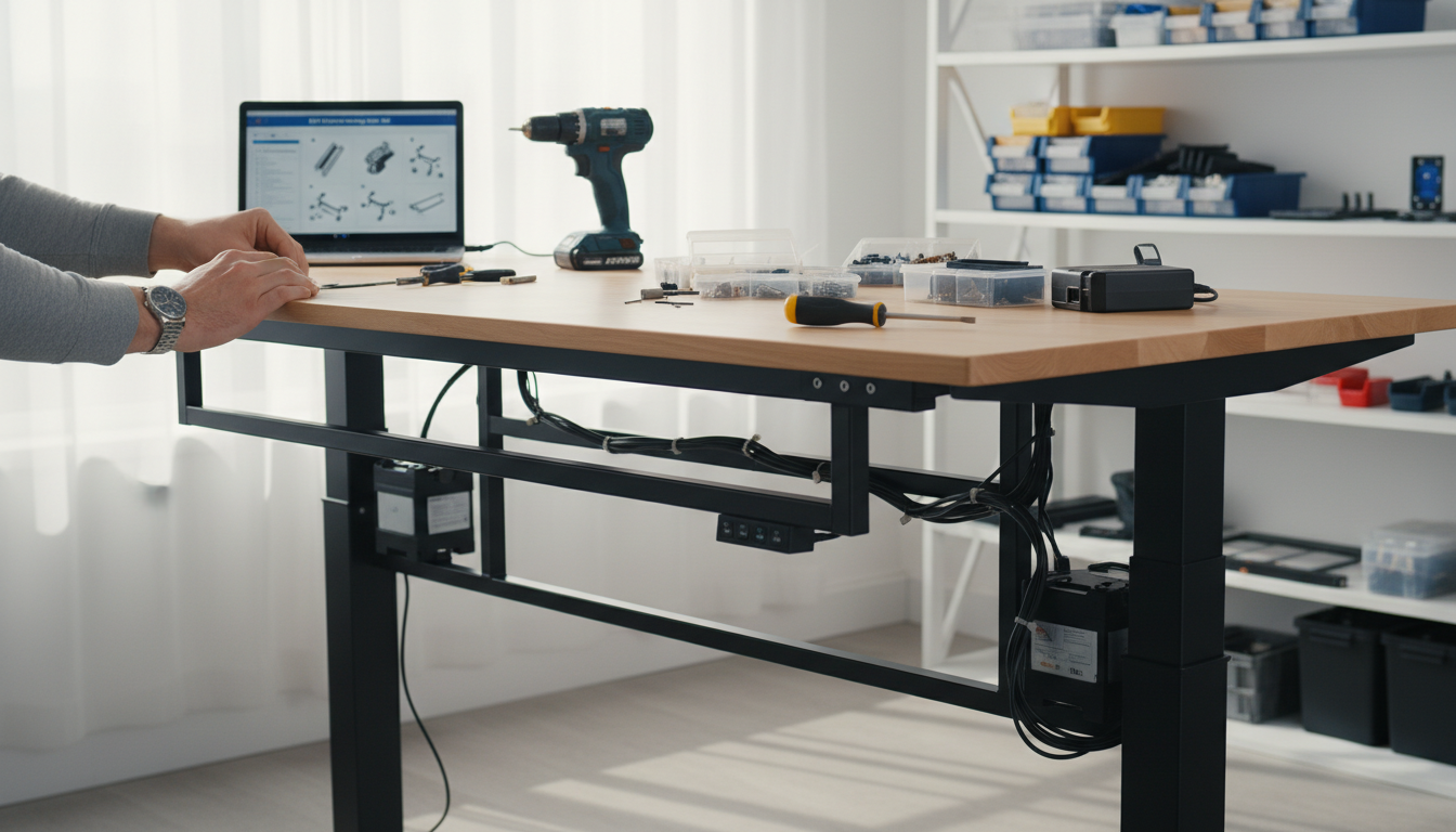 découvrez comment fabriquer facilement un bureau électrique assis-debout diy avec notre guide étape par étape, pour un espace de travail ergonomique et personnalisé.