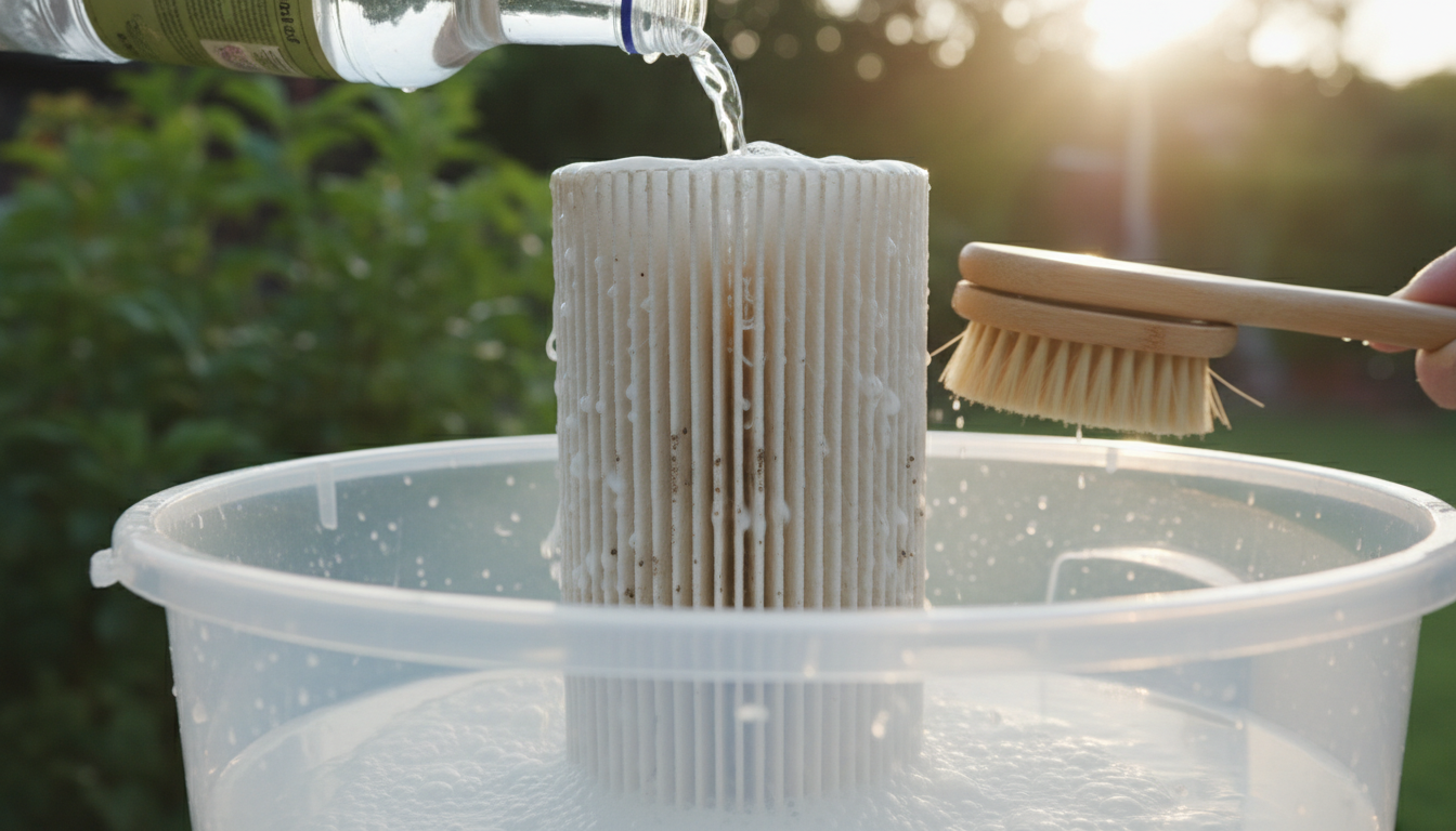 découvrez comment nettoyer efficacement votre filtre de piscine avec du vinaigre blanc, une méthode économique et écologique pour prolonger la durée de vie de votre équipement.