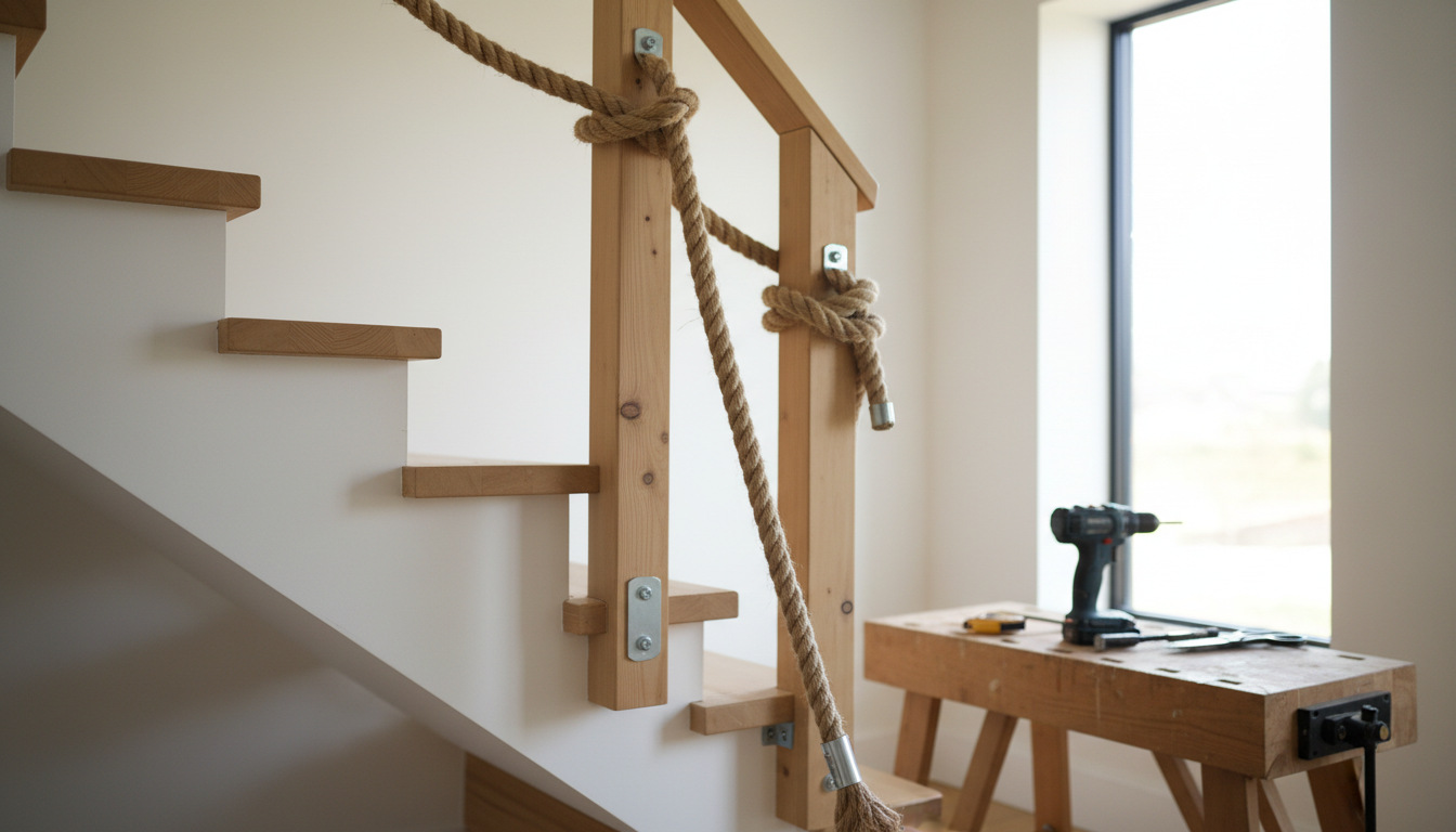 découvrez comment fabriquer facilement un garde-corps d’escalier en corde grâce à notre guide étape par étape, alliant sécurité et style naturel pour votre intérieur.