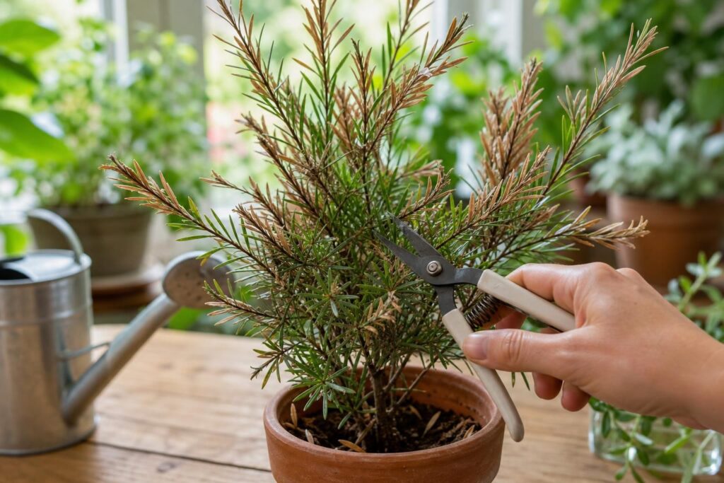 découvrez nos conseils pratiques pour sauver un rince-bouteille aux feuilles sèches et lui redonner toute sa vitalité.